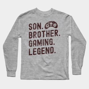 Son Brother Gaming Funny Video Games Lovers Long Sleeve T-Shirt